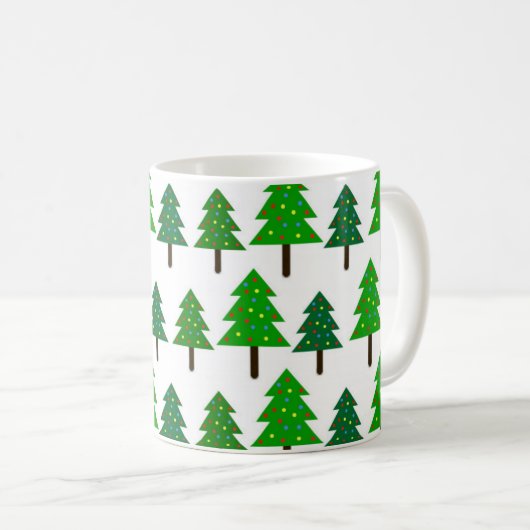 Weihnachtsbaumen Kaffeetasse (VorderseiteRechts)