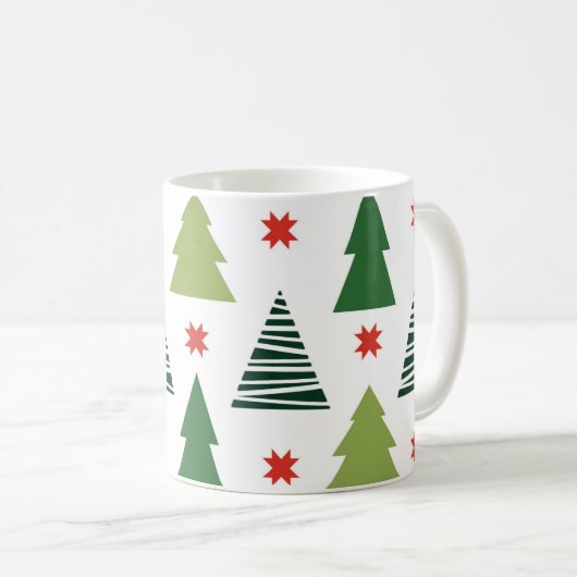 Weihnachtsbaumen Kaffeetasse (VorderseiteRechts)