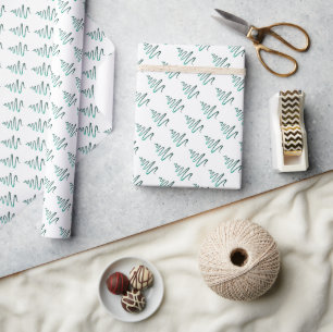 Weihnachtsbaumen KiniArt Geschenkpapier