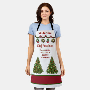 Weihnachtsbaumen Koch Ferienaufwertung Custom Schürze