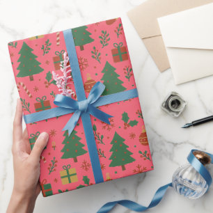 Weihnachtsbaumen Mistletoe Giftboxen Geschenkpapier