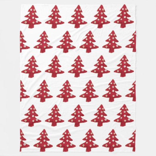 Weihnachtsbaumen mit Buttons Muster Fleecedecke (Vorderseite)