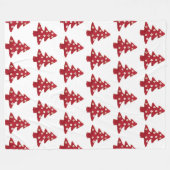 Weihnachtsbaumen mit Buttons Muster Fleecedecke (Vorderseite (Horizontal))