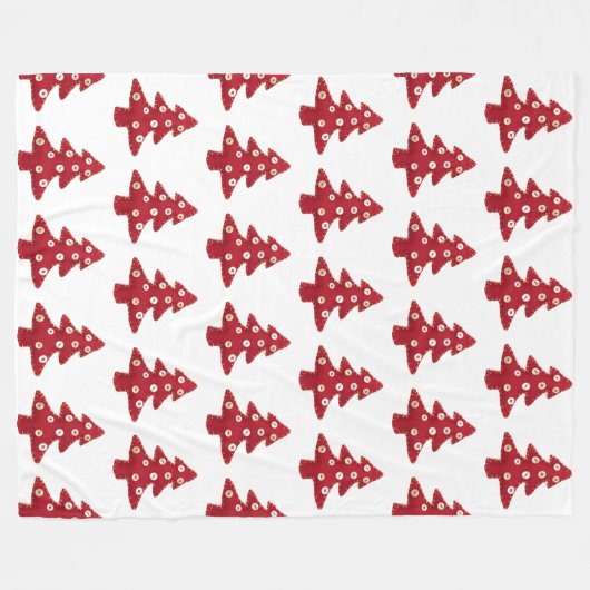 Weihnachtsbaumen mit Buttons Muster Fleecedecke (Vorderseite (Horizontal))