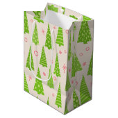 Weihnachtsbaumen Mittlere Geschenktüte (Vorderseite Schrägansicht)