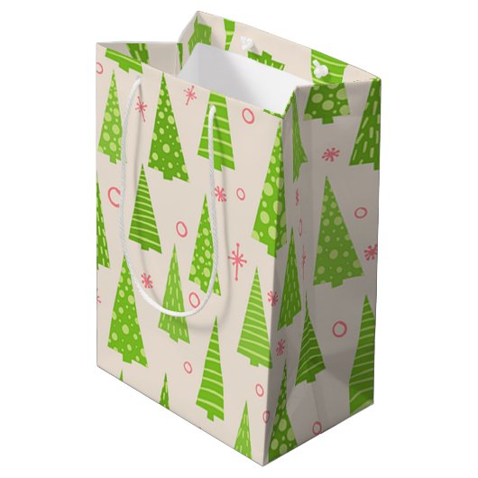 Weihnachtsbaumen Mittlere Geschenktüte (Rückseite Schrägansicht)