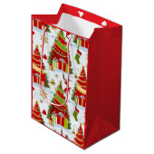 Weihnachtsbaumen Mittlere Geschenktüte (Vorderseite Schrägansicht)