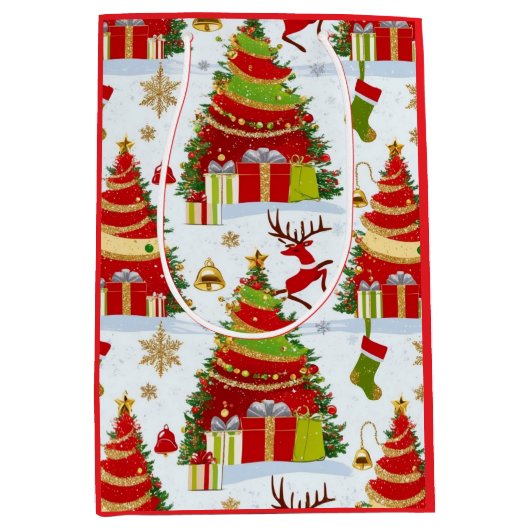 Weihnachtsbaumen Mittlere Geschenktüte (Vorderseite)