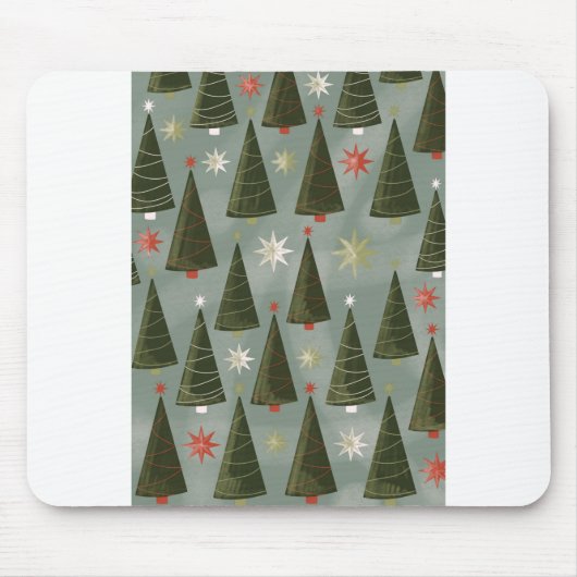 Weihnachtsbaumen Muster Tapete Pine Trees Mousepad (Vorne)