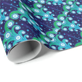 Weihnachtsbaumen Muster Urlaubspapier Geschenkpapier (Rolleneckpunkt)