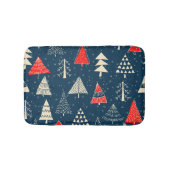 Weihnachtsbaumen, nahtloses Wintermuster. Badematte (Vorderseite)