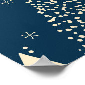 Weihnachtsbaumen, nahtloses Wintermuster. Poster (Ecke)