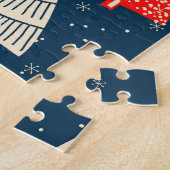 Weihnachtsbaumen, nahtloses Wintermuster. Puzzle (Seite)