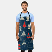 Weihnachtsbaumen, nahtloses Wintermuster. Schürze (Getragen)
