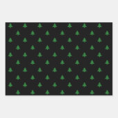 Weihnachtsbaumen niedliches Schwarz-Weiß-Muster Geschenkpapier Set (Vorderseite 3)