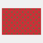 Weihnachtsbaumen niedliches Schwarz-Weiß-Muster Geschenkpapier Set (Vorderseite 2)