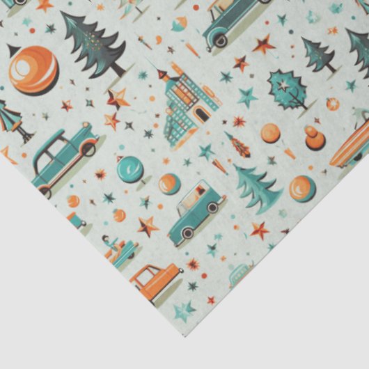 Weihnachtsbaumen Ornamente Fahrzeuge Grüne Weihnac Seidenpapier (Ausschnitt)