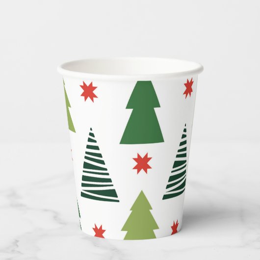 Weihnachtsbaumen Pappbecher (Rückseite)
