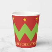 Weihnachtsbaumen Pappbecher (Vorderseite)