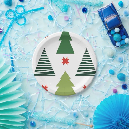 Weihnachtsbaumen Pappteller (Party)