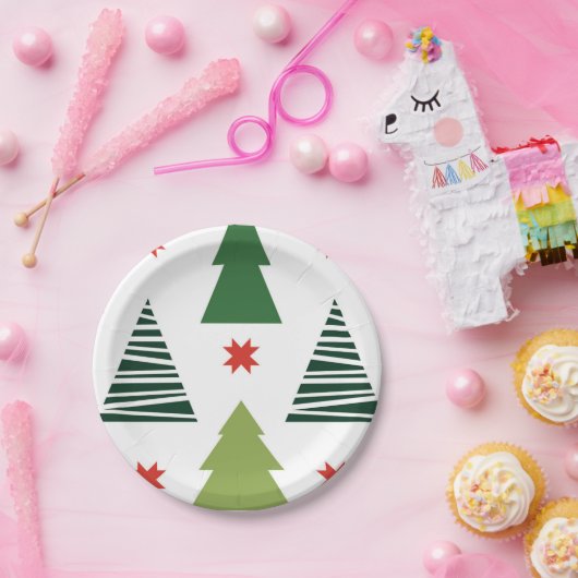 Weihnachtsbaumen Pappteller (Party)