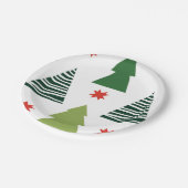 Weihnachtsbaumen Pappteller (Schrägansicht)