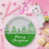 Weihnachtsbaumen Pappteller (Party)