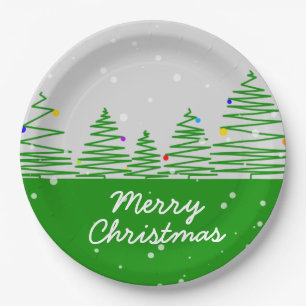 Weihnachtsbaumen Pappteller