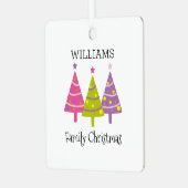 Weihnachtsbaumen Personalisiert Ornament Aus Metall (Vorderseite links)