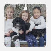 Weihnachtsbaumen Personalisiert Ornament Aus Metall (Rückseite)