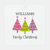 Weihnachtsbaumen Personalisiert Ornament Aus Metall (Vorderseite)
