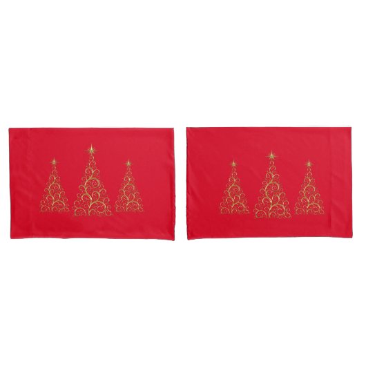 Weihnachtsbaumen Pillowcase Set Kissenbezug (Vorderseite-Set)