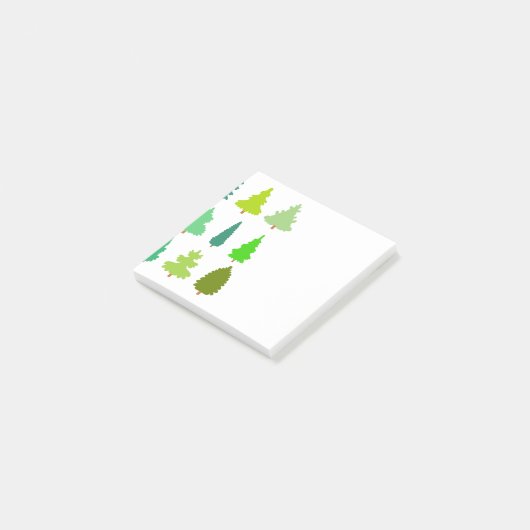 Weihnachtsbaumen Post-it Klebezettel (angewinkelt)
