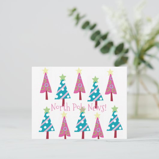 Weihnachtsbaumen Postkarten Nordpol (Stehend Vorderseite)
