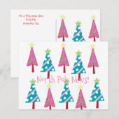 Weihnachtsbaumen Postkarten Nordpol (Vorne/Hinten)