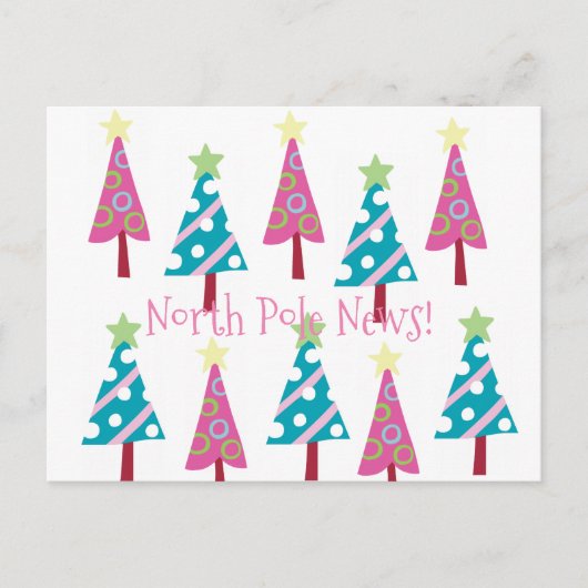 Weihnachtsbaumen Postkarten Nordpol (Vorderseite)