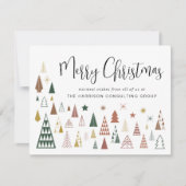 Weihnachtsbaumen QR-Logo für Unternehmen Feiertagskarte (Vorderseite)