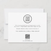 Weihnachtsbaumen QR-Logo für Unternehmen Feiertagskarte (Rückseite)