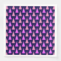 Weihnachtsbaumen Rosa blaues Muster Design