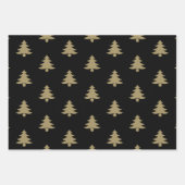 Weihnachtsbaumen Rot dunkelkieferngrün schwarz und Geschenkpapier Set (Vorderseite 3)