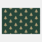 Weihnachtsbaumen Rot dunkelkieferngrün schwarz und Geschenkpapier Set (Vorderseite 2)