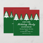 Weihnachtsbaumen Rot & Grün Einladungen (Vorne/Hinten)