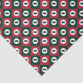 Weihnachtsbaumen Rot Grün und Weiß Muster Seidenpapier (Ausschnitt)