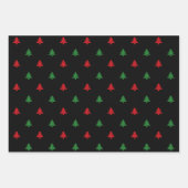 Weihnachtsbaumen, rot-grüne geschenkpapier set (Vorderseite 3)