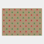 Weihnachtsbaumen, rot-grüne geschenkpapier set (Vorderseite 2)