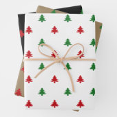 Weihnachtsbaumen, rot-grüne geschenkpapier set (Beispiel)