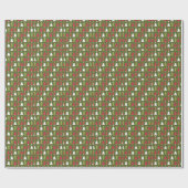 Weihnachtsbaumen Rot Weiß und Grün Geschenkpapier (Flach)