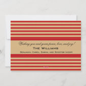 Weihnachtsbaumen Roter Streifen Weihnachtsfotokart Feiertagskarte (Rückseite)