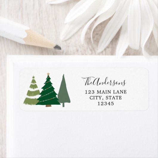 Weihnachtsbaumen-Rücksendeadresse (Insitu)