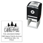 Weihnachtsbaumen-Rücksendeadresse Permastempel (Beispiel)